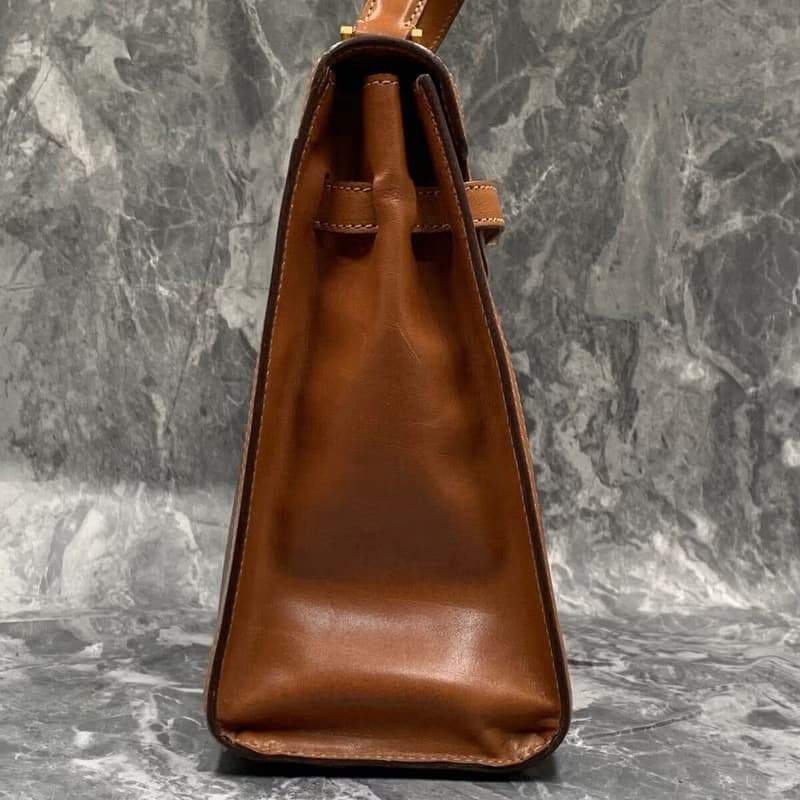 【LA LUNE】稀有中古二手Celine凱莉老花皮革單肩側背斜孭包手袋