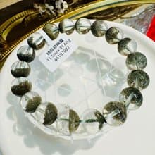 精品玻璃體濃色翠綠招財半盆綠幽靈11.5mm39.60g主正財事業貴人緣