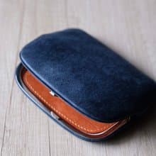 薄型天溝六卡夾【海軍藍_Badalassi Pueblo 磨砂皮】