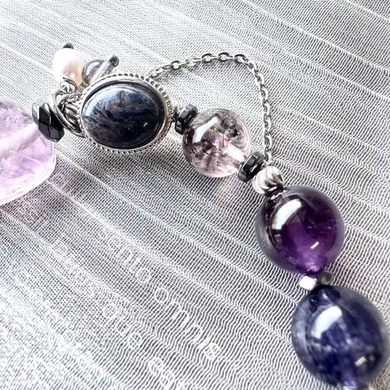 招財迎貴人紫色水晶 紫超七 紫水晶 紫龍晶 堇青石 拉長石 閃