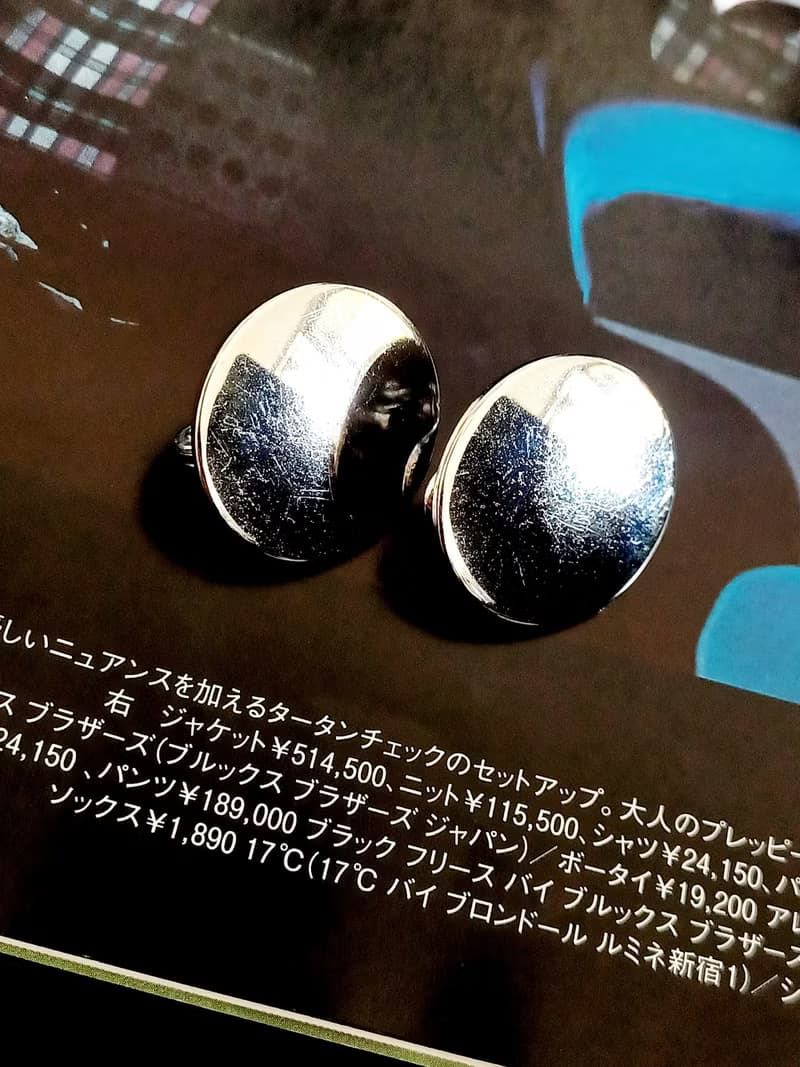 vintage jewelry  古董極簡亮銀夾式耳環