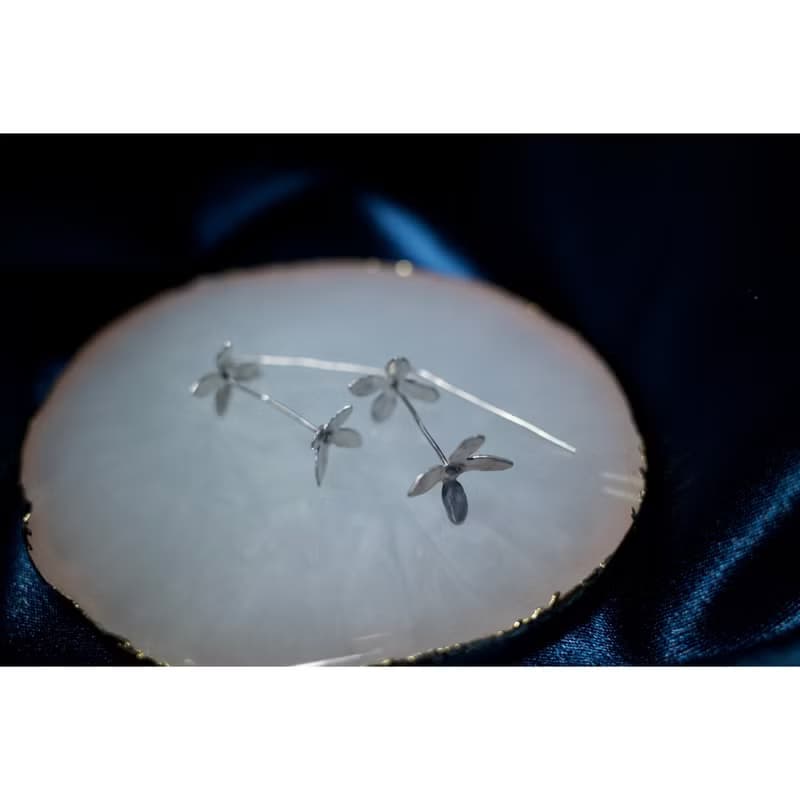 莓飾 /現貨+訂製/ S925 純銀耳環 仙丹花 耳環 耳飾 禮物
