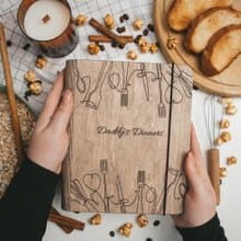 Wooden Custom Cookbook, Father Day Gift, Cooking Gift by Enjoy The Wood