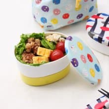 Japoney 2-Tier Laminated Lunchbox Meal Container Textile Modern Made In Japan