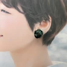 Pinkoi 限定獨家 | Jazzy 炫麗珍珠花苞綠金珍珠後扣耳環