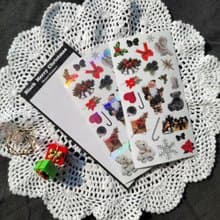 Black Christmas Object Stickers
