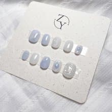 【訂製】NO.020 藍色淚珠 | 手工穿戴甲