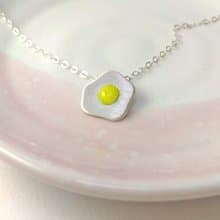 荷包蛋 - 純銀項鍊