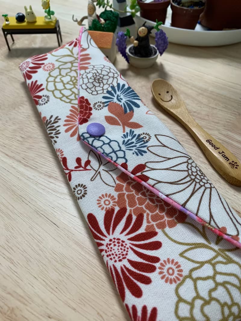 文青風環保純棉筷袋 花花世界 優質原胚 百花綻放 日本 潮物 收納