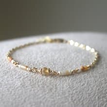 手鍊 黃水晶 珍珠 瑪瑙 - 成就感 -