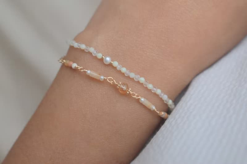 手鍊 黃水晶 珍珠 瑪瑙 - 成就感 -