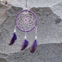 海洋傳說丨手工編織 禮物 捕夢網 Dreamcatcher-寶石紫