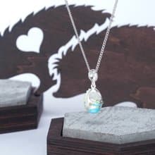 lian crystal rhinestone x Adorns 925純銀吊咀系列 - 籃色BB鞋