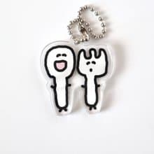 Yum-Yum Acrylic keyring - Spoon and Fork