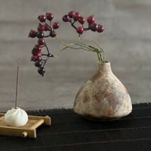 花器/桌上型擺件/鏽韻陶瓷/交換禮物/植物