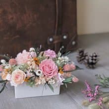 畢業畢業花束畢業花禮生日禮物【春意盎然】粉橘康乃馨自然