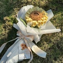 單支向日葵花束 / 大 / 贈似顏繪款 毛線鉤織