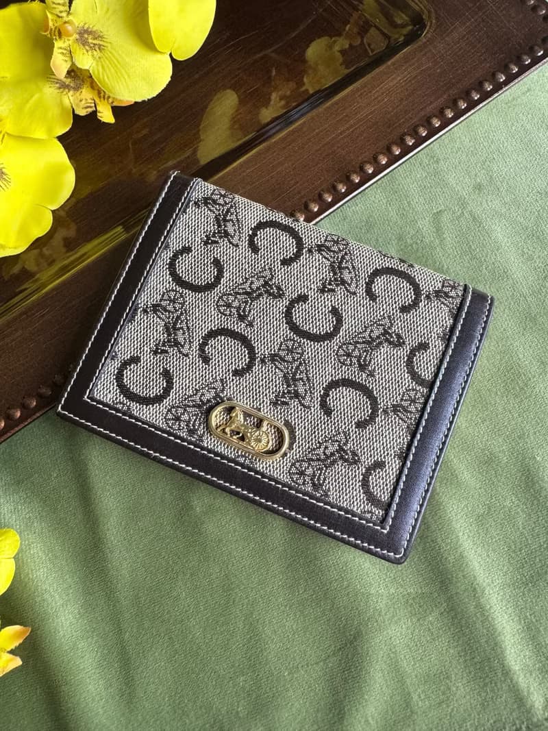 中古未使用品 Celine 馬車老花 皮夾 記事本套 證件套 文具禮物