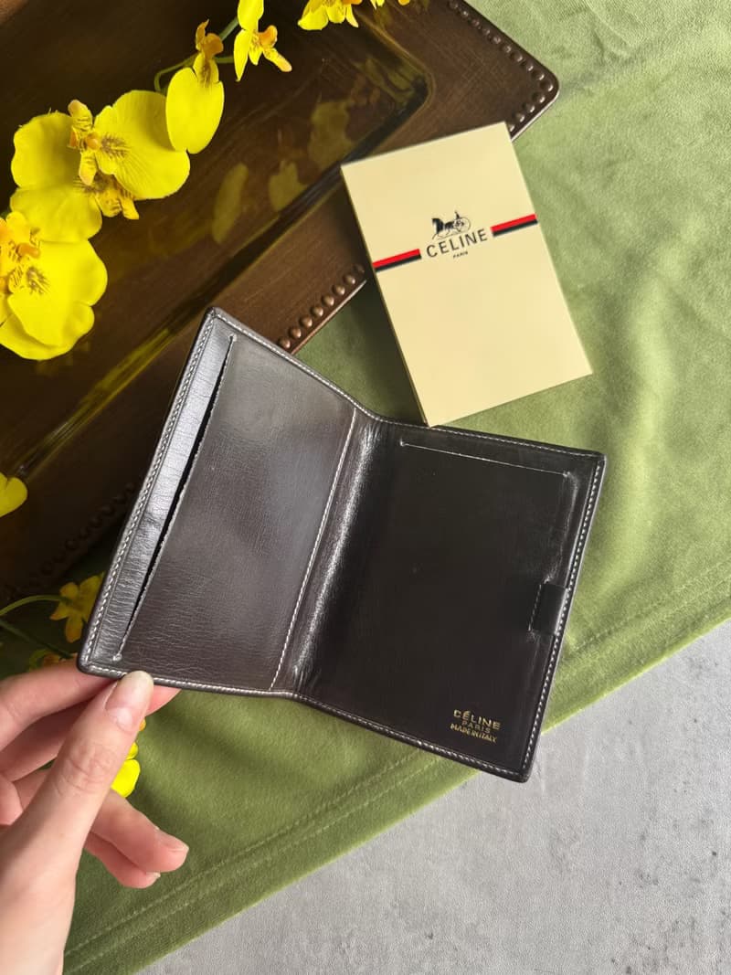 中古未使用品 Celine 馬車老花 皮夾 記事本套 證件套 文具禮物