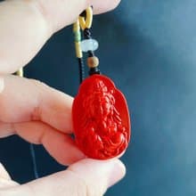 翡翠 大慈大悲 硃砂 觀世音菩薩 蓮花 觀音 平安健康 項鍊 禮物