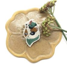 Tearoom I 貓咪菲利普刺繡胸針
