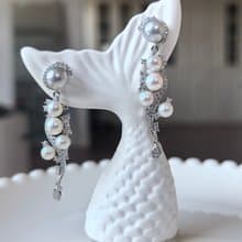 Akoya 天然海水珍珠 真多麻 S925銀 重工 耳環