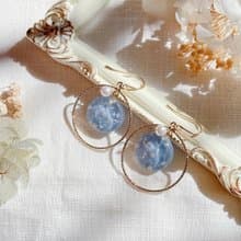 內有多款/莫蘭迪色系 漫漫漣漪 灰藍 316L醫療鋼耳鈎/無痛耳夾