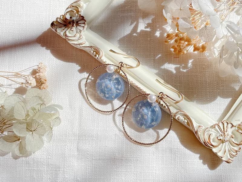 內有多款/莫蘭迪色系 漫漫漣漪 灰藍 316L醫療鋼耳鈎/無痛耳夾