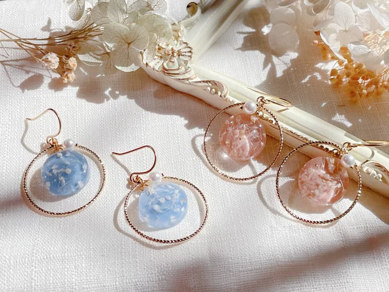 內有多款/莫蘭迪色系 漫漫漣漪 灰藍 316L醫療鋼耳鈎/無痛耳夾