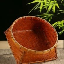 竹編系列 | 精編烤色 天圓地方籃 | 糖果點心盤  茶具收納 | 傳統