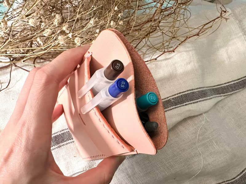 插口袋筆套 好好縫 皮革DIY材料包 便攜筆袋 真皮 實用 生日禮物