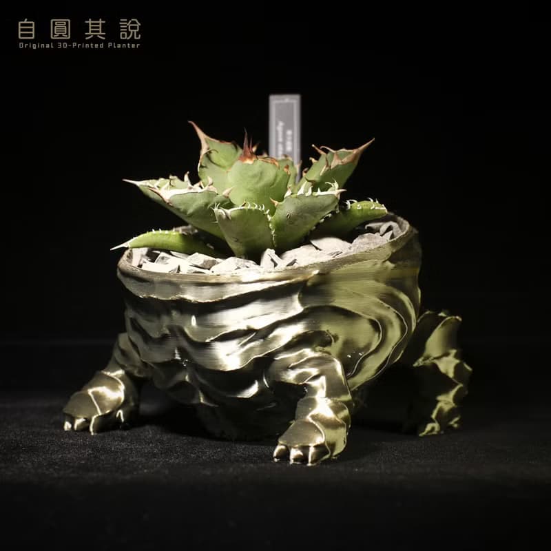 【龐克獅】植物盆器 3d列印盆器 原創設計 塊根盆 多肉盆 水泥盆