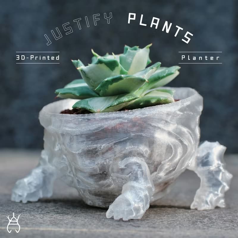 【龐克獅】植物盆器 3d列印盆器 原創設計 塊根盆 多肉盆 水泥盆