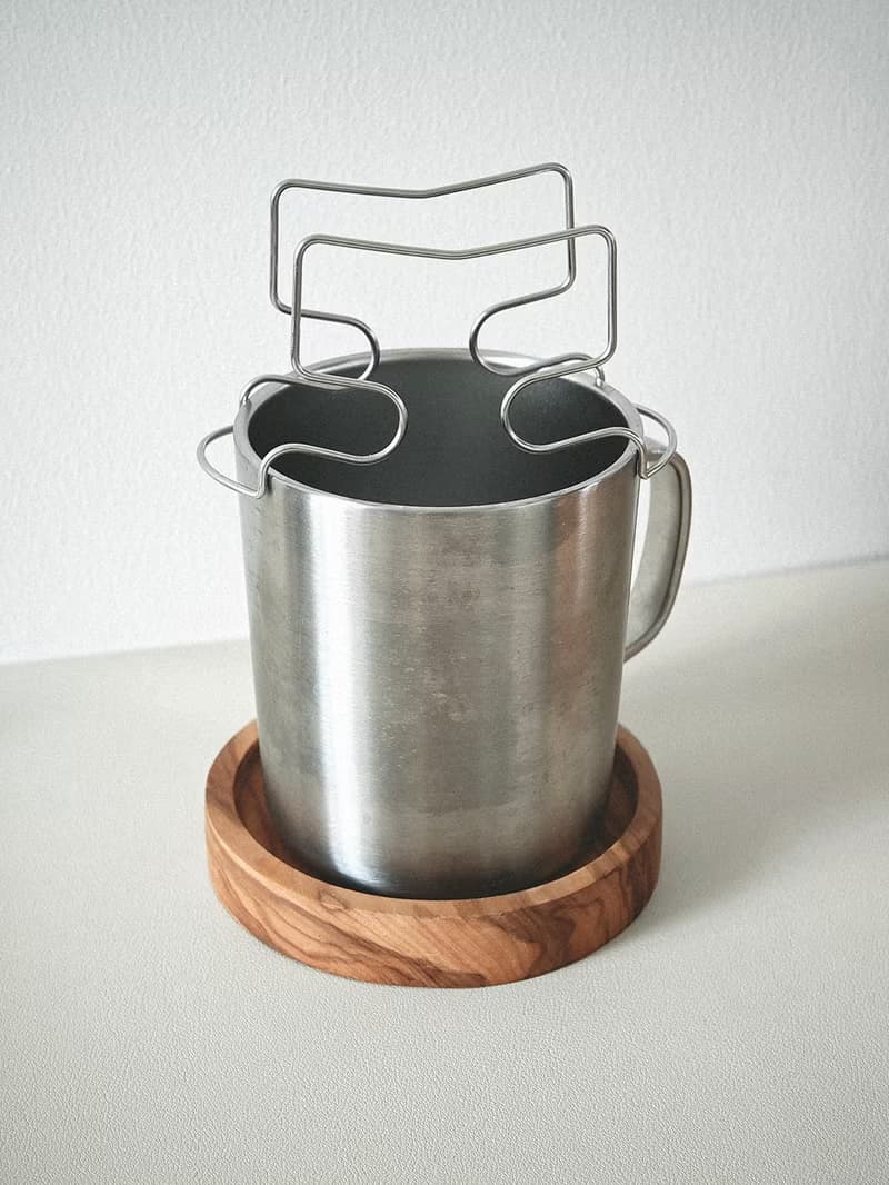 橄欖木杯托掛耳咖啡架組合