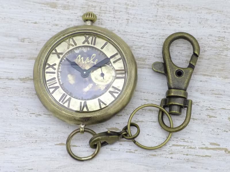 Armor-JB懐中-SS   38mm懐中時計 甲丸ケース スモールセコンド 手作り時計 (JUM158SS)