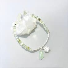 Ops Prehnite Sliver Bead -葡萄石/純銀/療癒/正財/心輪/淺綠色
