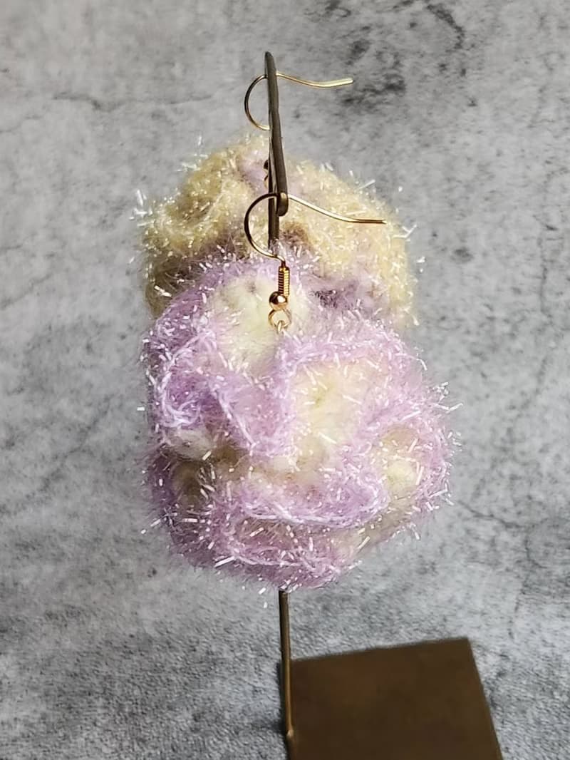 紗線耳環　ころん