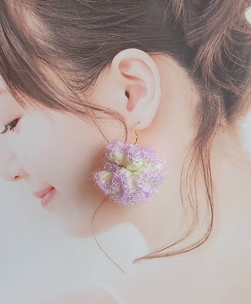 紗線耳環　ころん