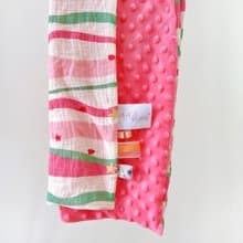 夏天適用寶寶荳荳毯-粉紅星星 彌月禮盒 新生兒禮物 推車毯 汽