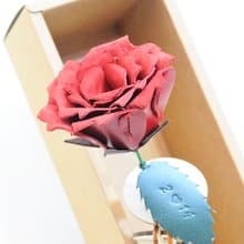 皮革玫瑰花 - 玫瑰紅 皮革材料包 情人節 免費刻名 Leather Rose