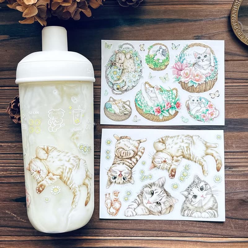 貓咪日常 Cats Daily 乾式轉印貼紙 / 水壺貼紙 / 感壓貼紙
