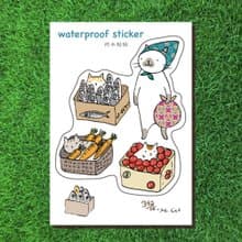 3貓小舖~貓市場-大型防水貼紙(插畫家:貓小姐)