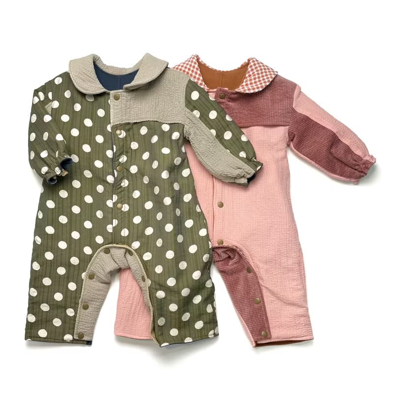 【現貨】特洛伊睡夢半醒中| 雙面鋪棉開釦長袖包屁連身服