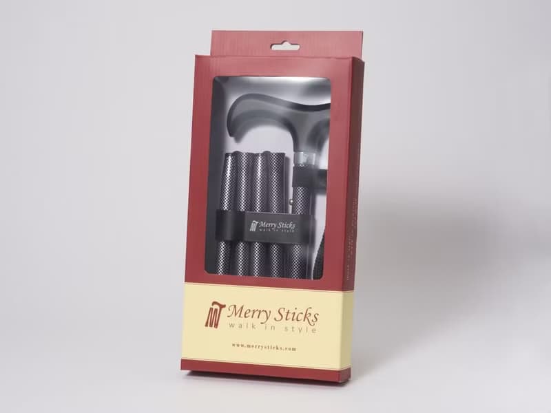 【限定禮盒】繽紛生活折疊手杖-象牙白紅玫瑰 登山禮物 教師節禮