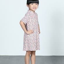 童裝 - BAMBI波爾卡圓點旗袍 - 淺粉紅色