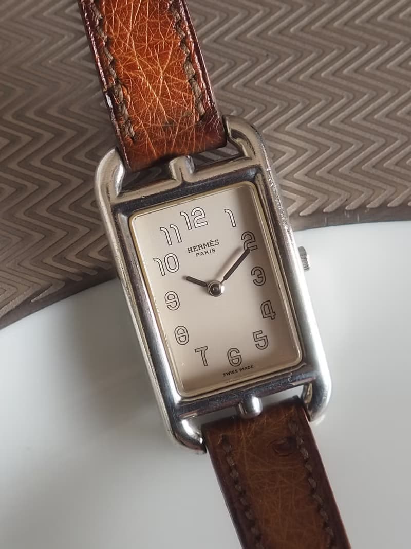 HERMES エルメス ケープコッド ナンタケット ウォッチ 腕時計 ブラウン レザー ヴィンテージ