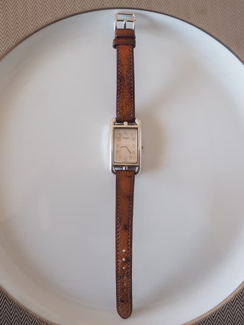 HERMES エルメス ケープコッド ナンタケット ウォッチ 腕時計 ブラウン レザー ヴィンテージ