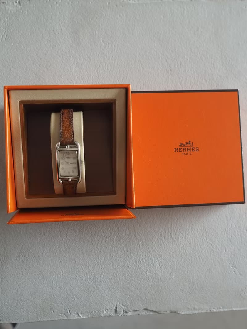 HERMES エルメス ケープコッド ナンタケット ウォッチ 腕時計 ブラウン レザー ヴィンテージ