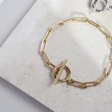 【現貨24HR出貨】Basics。長方形刻花手鍊