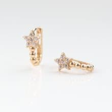 14K Star Ball Lock Earring 星星珠珠耳扣耳環